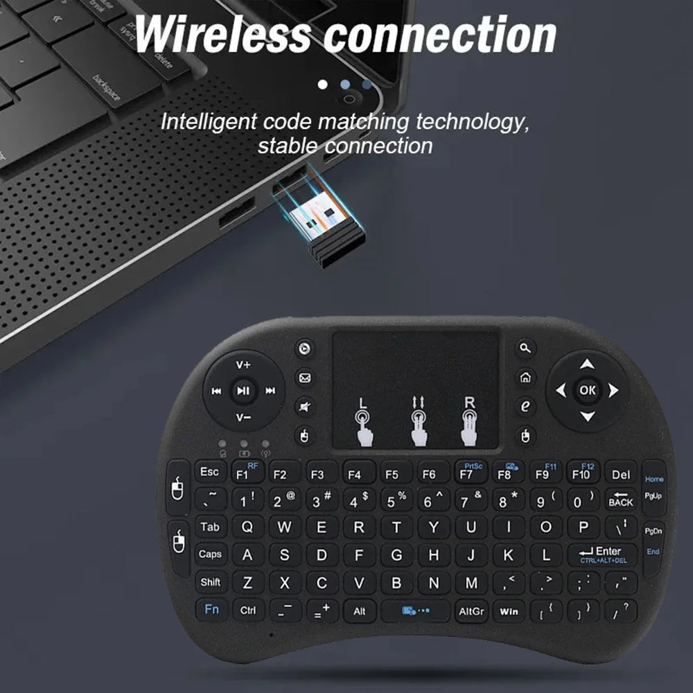 MRSVI I8 Mini Wireless Keyboard - 2.4G Air Mouse Remote with Touchpad for Android TV Box, PC & Smart TV