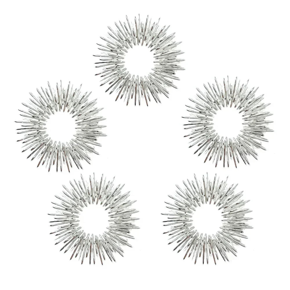5–15pcs Spiky Acupressure Finger Rings – Sensory Stress Relief Massager Fidget Toys for Teens & Adults
