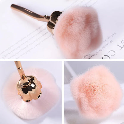 Rose Nail Dust Brush - Soft Manicure & Nail Art Cleaning Brush
