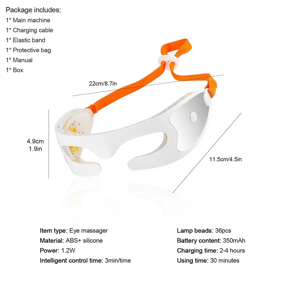Eye Massager with Hot Compress – Vibration Therapy for Eye Fatigue Relief & Relaxation