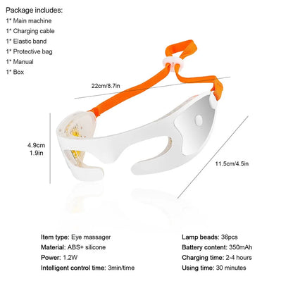 Eye Massager with Hot Compress – Vibration Therapy for Eye Fatigue Relief & Relaxation