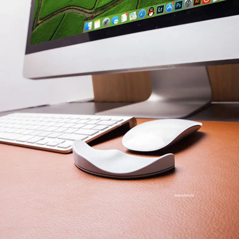 Ergonomic Silicon Gel Mouse Pad with Wrist Support – Non-Slip Streamline Mat for Office & Gaming PC