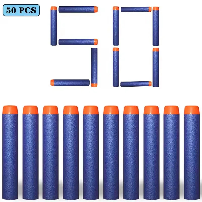 100/50PCS 7.2cm Foam Refill Darts for Nerf N-Strike Elite Blasters – Soft Bullet Toy Gun Accessories for Kids