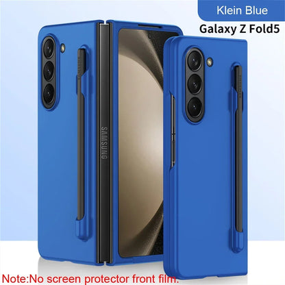 Skin Feel Slim Case for Samsung Galaxy Z Fold 6/5/4/3 – Hard Plastic Shockproof Cover with Stylus Pen Slot Holder