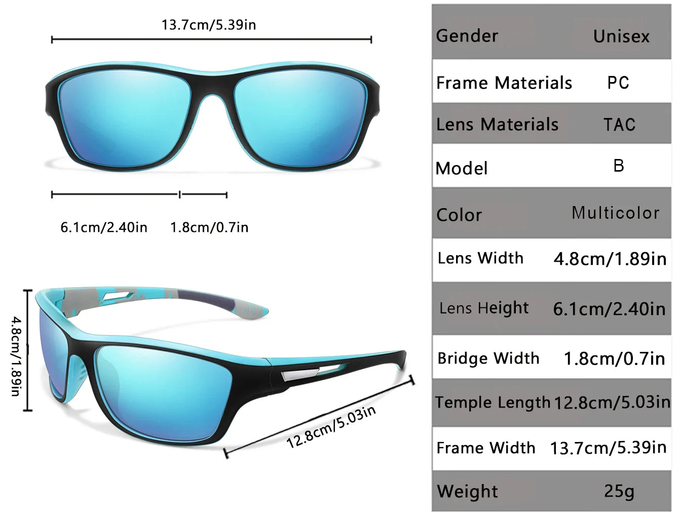 Men’s Polarized Sunglasses – TAC Lens UV400 Anti-Glare Eyewear for Fishing, Cycling & Driving