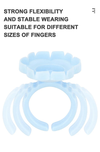 AILEISHI 100PCS Disposable Eyelash Glue Cup Rings – Lash Extension Pigment Holder Tattoo Makeup Tools