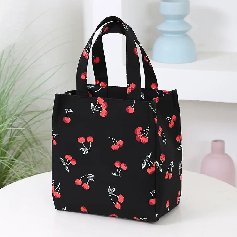 Fashionable Thickened Cotton Handbag — Large Capacity Tote, Mommy Bag, Lunch Box Storage Pouch, Commuter Handheld Bag