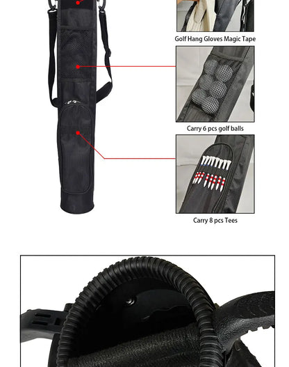Lightweight Golf Club Bag with Bracket – Waterproof Golf Stand Carry Bag, Golf Gun Rack