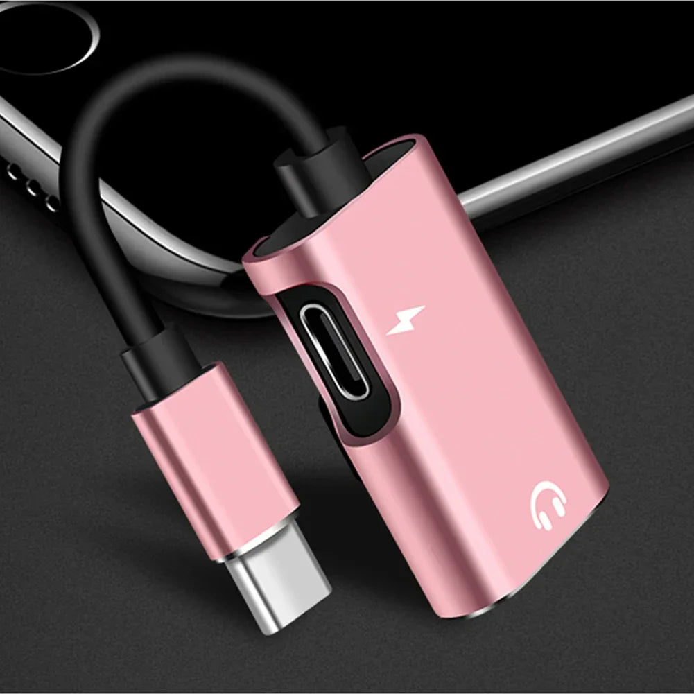 Type-C to 3.5mm Jack Adapter – Audio Splitter for Xiaomi, Huawei, USB-C Headphone Cable & Charger AUX Adapter