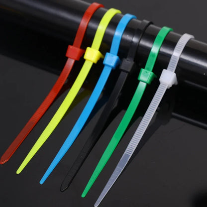 100/1000pcs Reusable Nylon Cable Ties – Adjustable Self-Locking Zip Tie Straps for Cord Organization & Binding