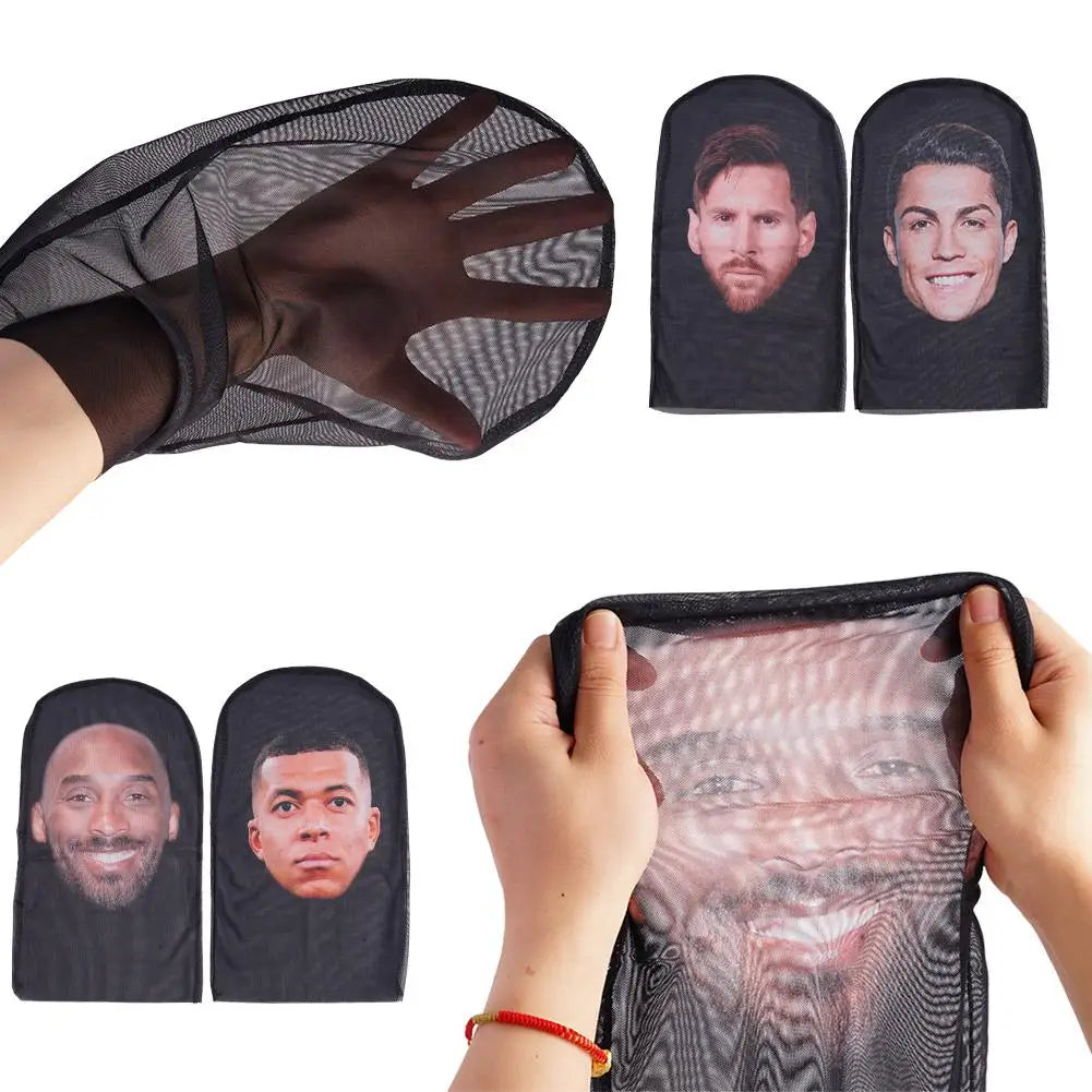 3D Balaclava Mask Hat - Seamless Kanye Face Mask for Pranks, Celebrity Hip Hop Hood Headgear