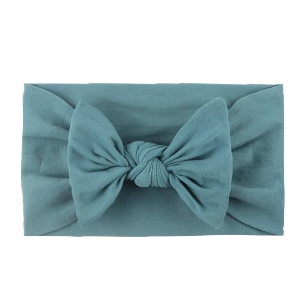 Baby Girls Rabbit Ear Bow Headband – Soft Knot Hairband for Newborns, Infants & Toddlers Photo Props