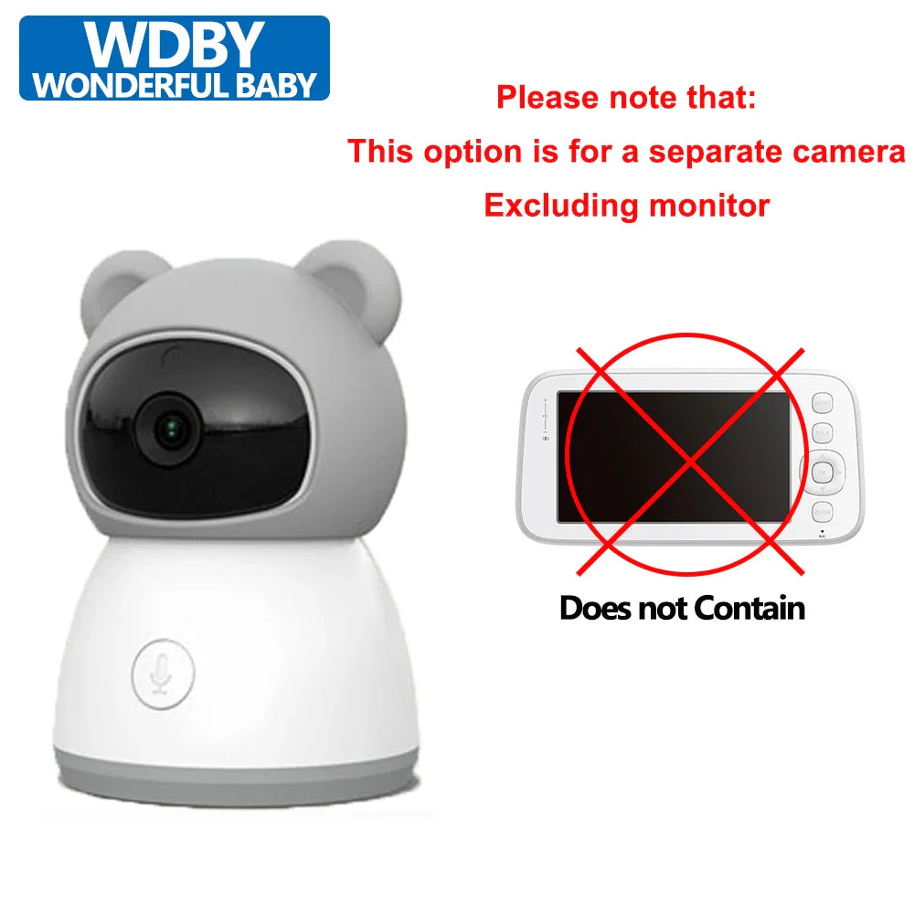 Tuya Smart 5" 1080P Wireless Video Baby Monitor – App Control, Temperature Detection, 2-Way Audio & Night Vision Baby Nanny Camera