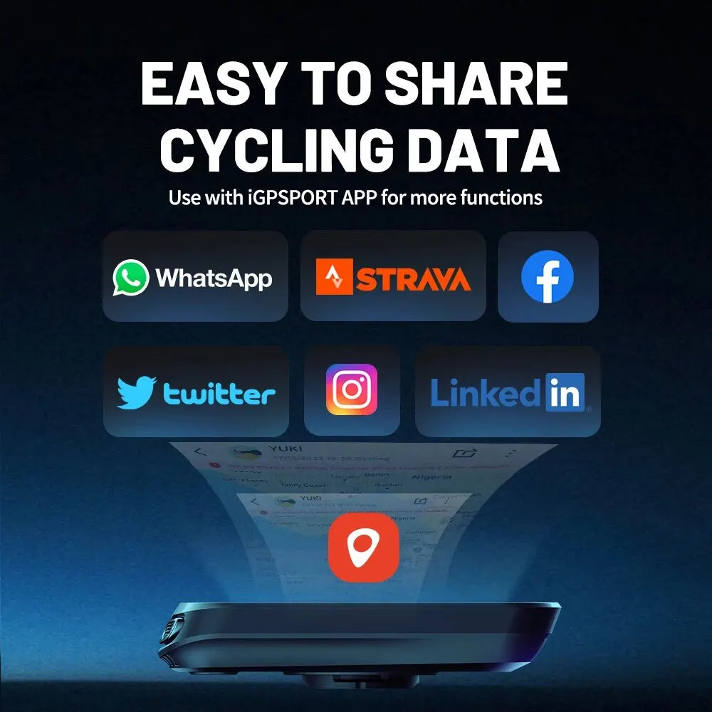 IGPSPORT BSC100S GPS Bike Computer — Wireless Speedometer, Digital Stopwatch & Cycling Odometer
