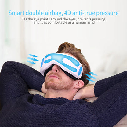 6D Smart Vibration Eye Massager – Hot Airbag Compress, Bluetooth Music Sleep Mask for Eye Relaxation & Fatigue Care