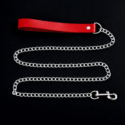 Goth Punk Rock Choker Necklace — Black Leather Collar for Women, Halloween Cosplay Jewelry & Party Costume Accessory