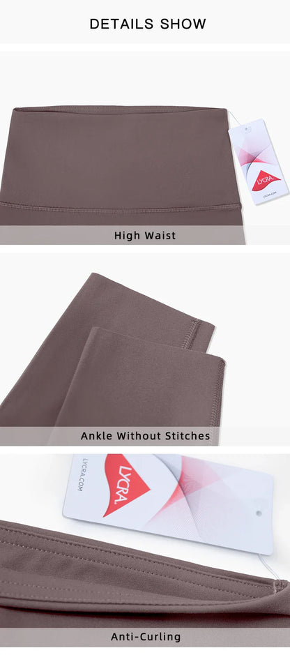 Women’s Lycra Four-Way Stretch Yoga Pants – High Waist Seamless Sports Leggings, T-Line Free Gym Fitness Wear