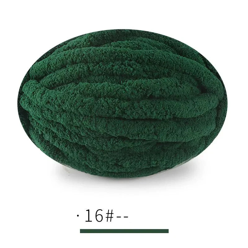250g Extra Thick Ice Chenille Yarn Ball for Hand Knitting – Soft DIY Blanket, Cushion, Scarf & Pet Bed Yarn for Craft Projects