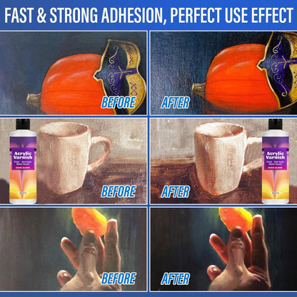 200ML Acrylic Varnish - High Gloss Clear Protective Coating for Paintings with Waterproof & Non-Yellowing Finish