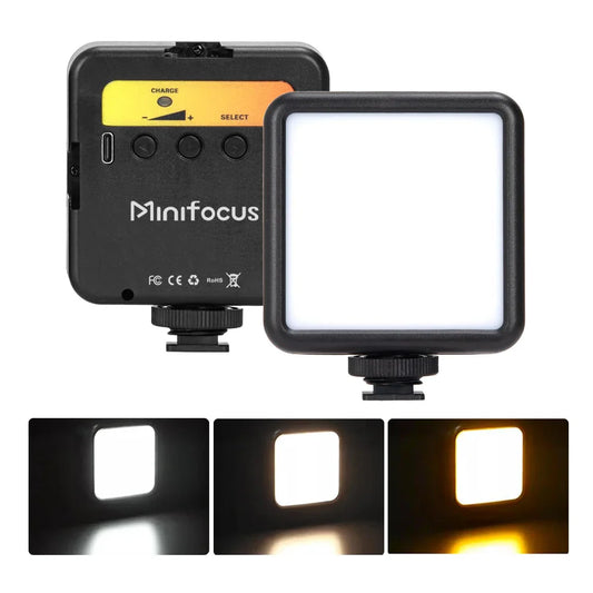 Portable LED Video Light for Photography, 2500K-7000K Bi-Color Lighting, Cold Shoe Mount for DSLR Camera, Camcorder, GoPro, Vlogging Fill Light