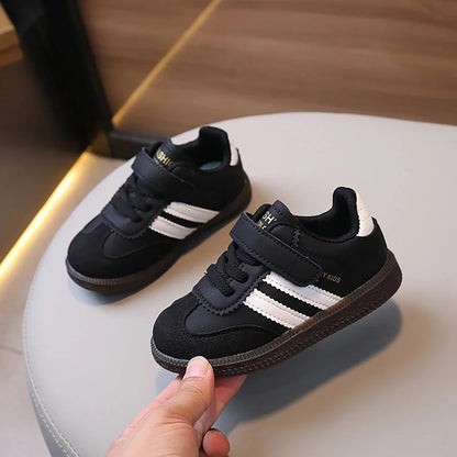 Children’s Fashion Sport Shoes – PU Leather Ergonomic Soft-Soled Sneakers for Boys and Girls