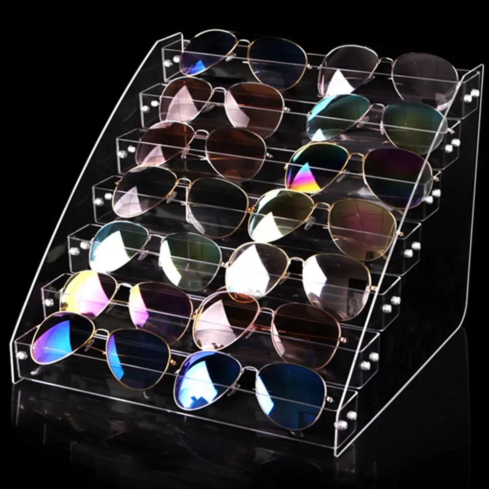 Multi-Layer Acrylic Jewelry & Sunglass Organizer – Nail Polish & Eyeglass Display Stand