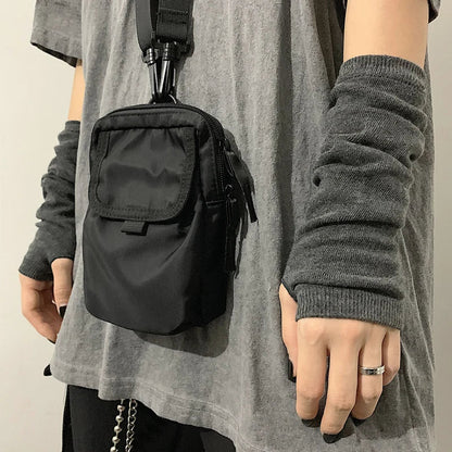 Black Punk Long Fingerless Gloves - Stretchy Elbow Mittens for Men and Women, Cool Winter Arm Warmers for Outdoor Hip-Hop Style