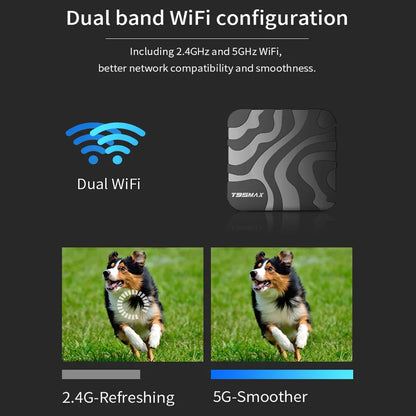 New H618 T95 Max Android 14 Smart TV Box - 8GB RAM, 128GB/64GB Storage, Double WiFi 2.4G & 5.8G, 6K 3D, Voice Assistant Media Player
