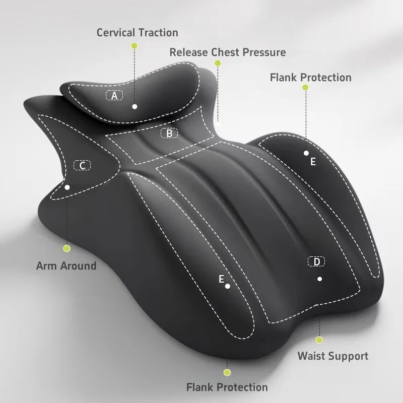 Prone Sleeping Pillow – Memory Foam Varicose Cushion, Ergonomic Waist & Cervical Traction Support for Body Relaxation