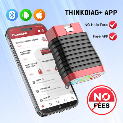 THINKCAR BD6 OBD2 Scanner – Full System Diagnostic, Oil, IMMO, ETS & Brake Reset, Lifetime Free Updates via THINKDIAG App