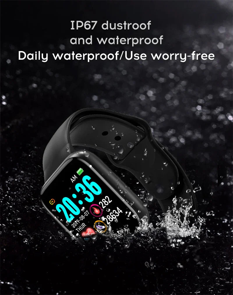 Multifunctional Y68 Smartwatch — Bluetooth Phone, Music, Fitness & Sports Tracker with Sleep Monitor for Men & Women, D20 Model
