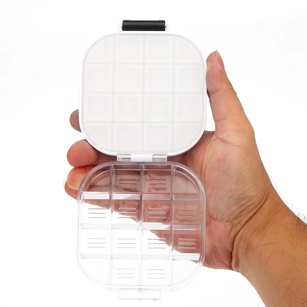 16-Well Transparent Paint Storage Box — Airtight Moisture-Proof Container & Foldable Painting Palette