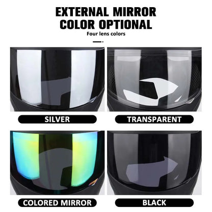 2024 Unisex Modular Motorcycle Helmet – Full Face Flip-Up Dual Lens Racing Helmet for Men & Women