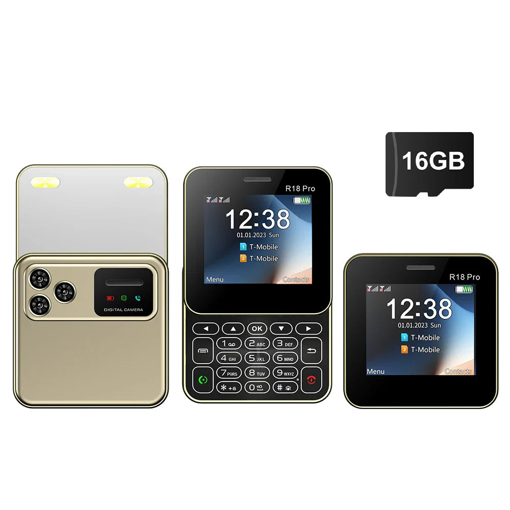 2024 NEW SERVO R18Pro Mini Mobile Phone – 2.4" Rotating Screen, Button Slider, Flashlight, Magic Voice, Dual SIM Standby