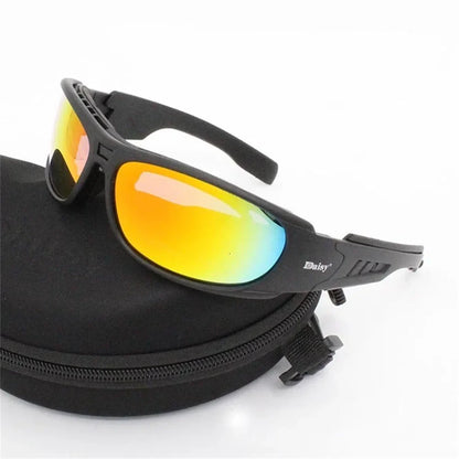 Daisy C6 Polarized Tactical Glasses - Military-Grade, Bullet-Proof 4 Lens Kit for Motorcycle Riding, Hunting and Shooting
