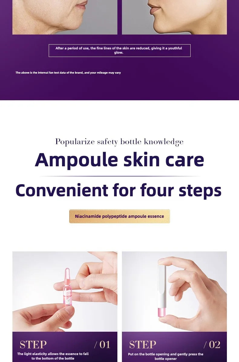 Niacinamide Peptide Ampoule Serum – Anti-Aging, Pore Shrink & Deep Moisturizing Facial Essence
