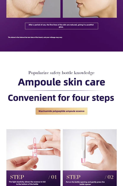 Niacinamide Peptide Ampoule Serum – Anti-Aging, Pore Shrink & Deep Moisturizing Facial Essence