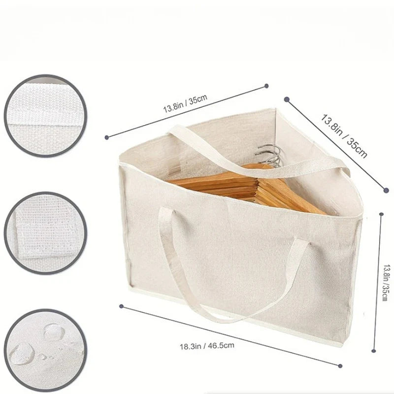 Multifunctional Clothes Hanger Organizer Bag - Space-Saving Triangular Storage Bag with Handle & Waterproof Portable Design