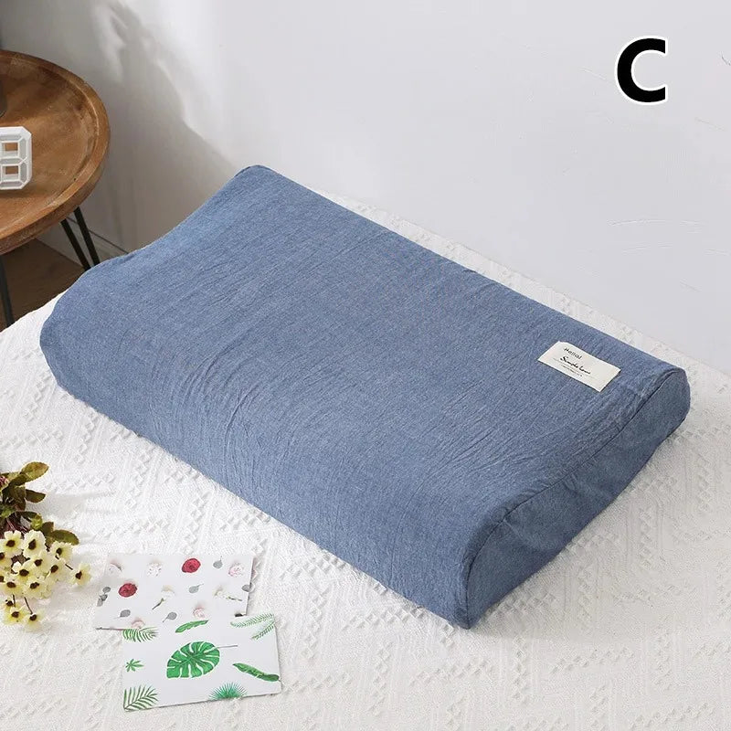 30x50cm Cotton Latex Pillowcase – Washable Memory Foam Pillow Cover for Bedroom