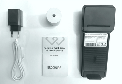 58mm Thermal Printer & 2D Bluetooth Scanner - 2-in-1 Mobile Back Clip with 7.4V 3000mAh Battery