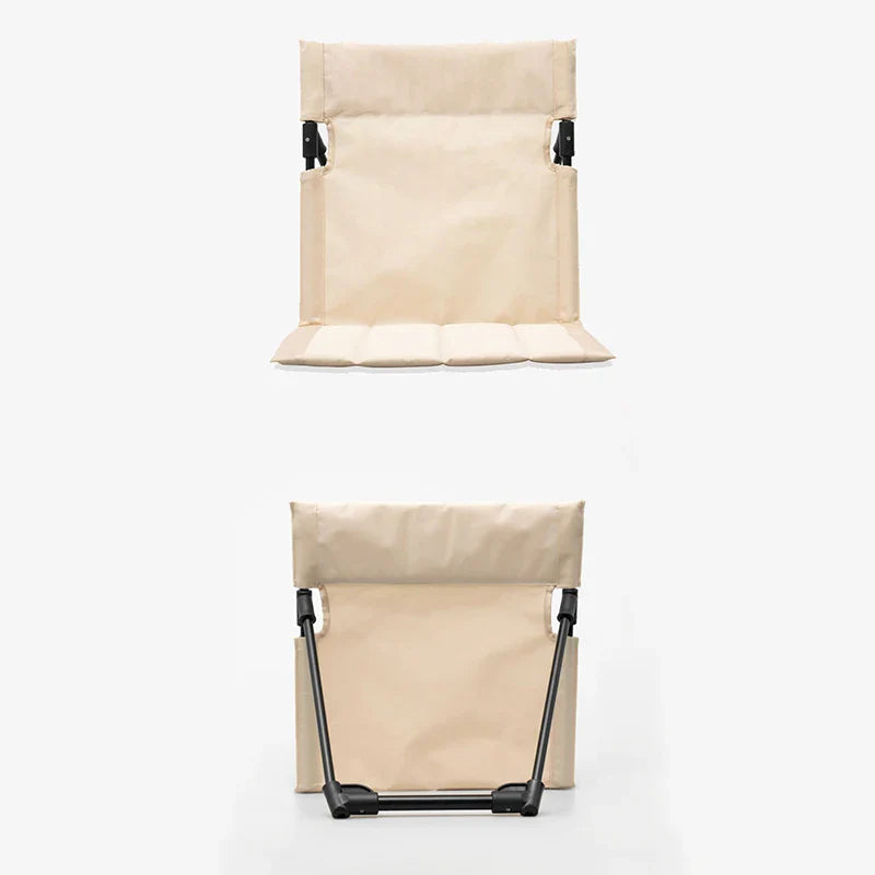 Foldable Camping Chair: Outdoor Single Lazy Chair with Backrest Cushion - Picnic, Camping, Beach Chairs for Garden or Park