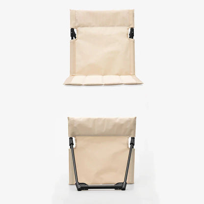Foldable Camping Chair: Outdoor Single Lazy Chair with Backrest Cushion - Picnic, Camping, Beach Chairs for Garden or Park