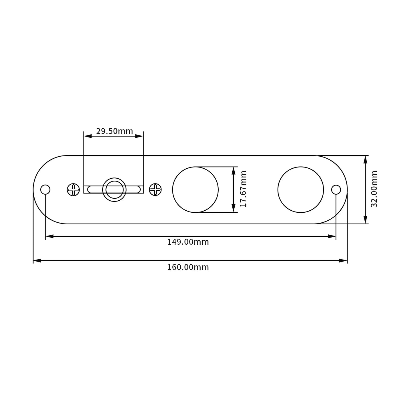 PHRILM Pre-Wired TL Control Plate - 3-Way Guitar Wiring Harness with Volume & Tone Knobs