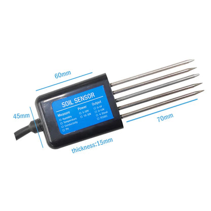 7-in-1 Soil Moisture, Temperature, Humidity, EC, pH & NPK Sensor with RS485, 4-20mA or 0-5V Output