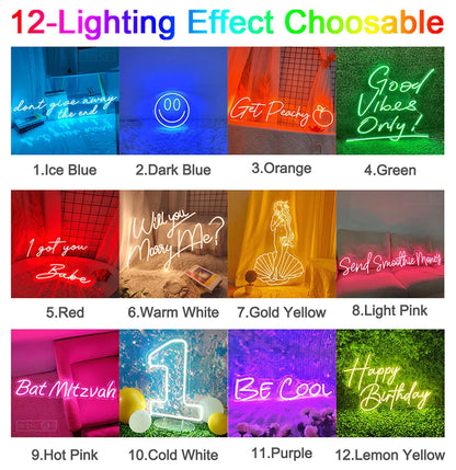 Custom Neon LED Name Light — Personalized Kids & Teenage Wall Sign for Bedroom Decor Gift