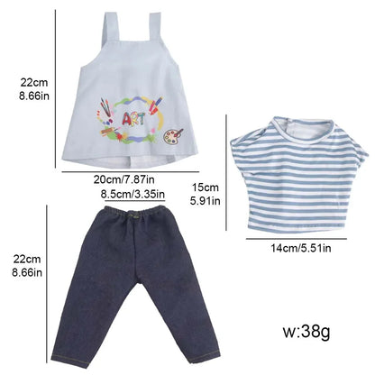 Doll Clothing Set – Firefighter, Student, Graduation, Artist & Athlete Outfits for 18-Inch American & 43cm Baby Newborn OG Girl Dolls