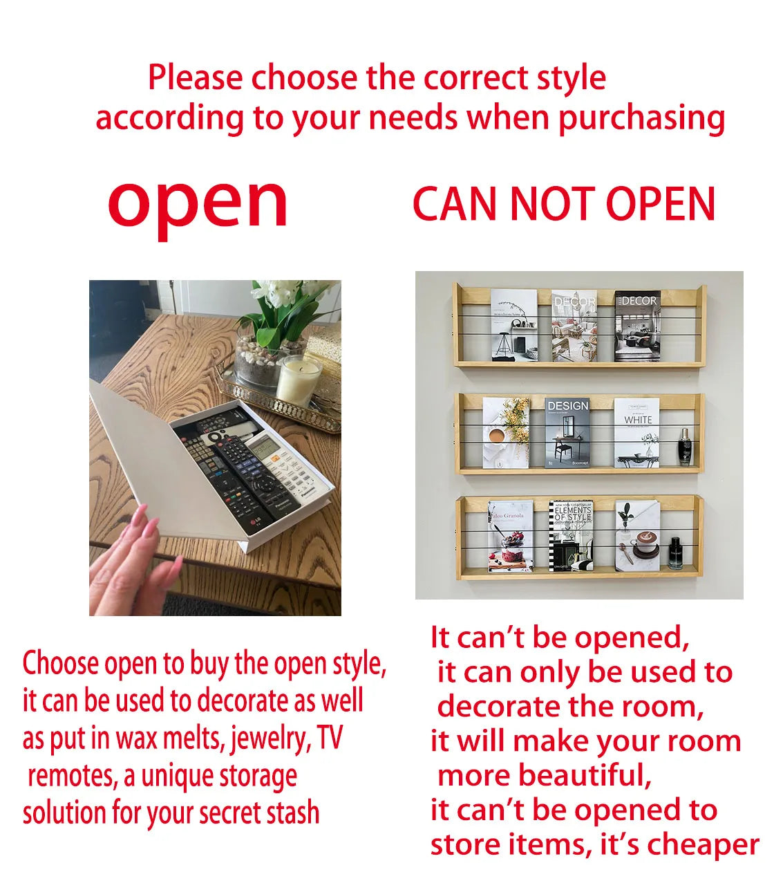 Luxury Fake Books for Decor - Elegant Living Room Coffee Table Ornaments and Remote Control Storage Box
