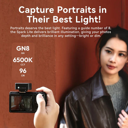 Ulanzi SL01/SL02 Spark Lite Mini Camera Flash – Portable Photo & Video Light for Sony, Canon, Nikon DSLR, Vlog & Livestream