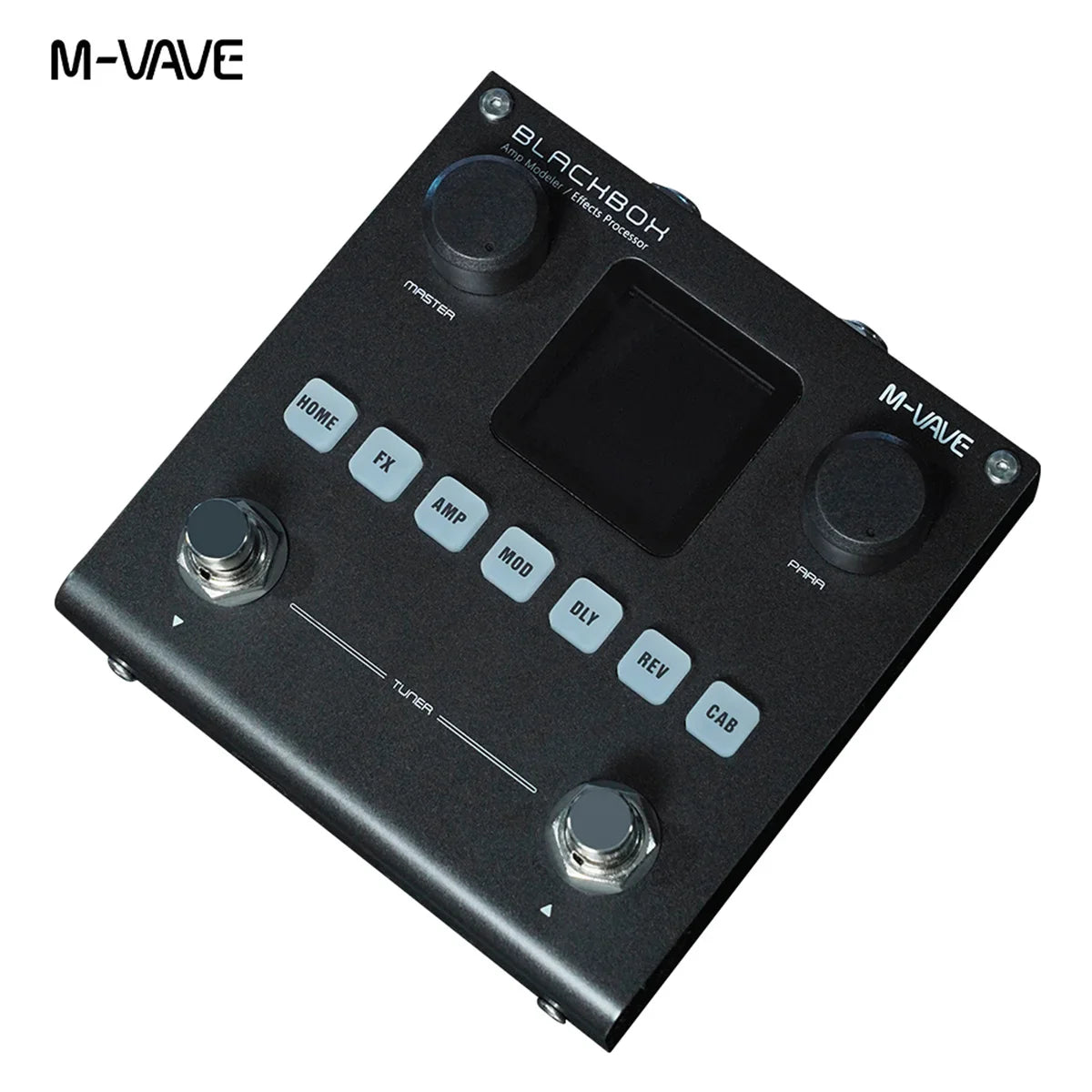 M-VAVE BLACKBOX Multifunctional Guitar/Bass Effect Pedal – 80 Editable Presets, 6 Effects Modules, Built-in Battery