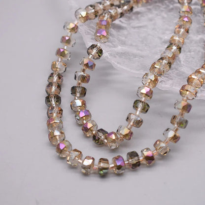 8mm Crystal Glass Beads Set - 30PCS Color Wheel Faceted Round Loose Beads for DIY Jewelry Making & Bracelets